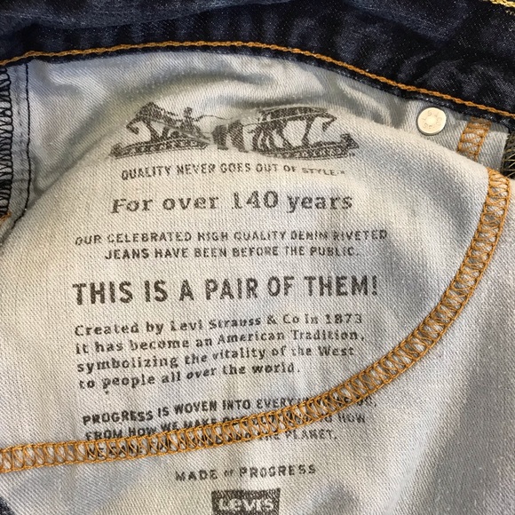 Levis 514 Mens 34x32 Jeans Straight Fit Medium Wash Whiskered Faded by Design. - Picture 10 of 13